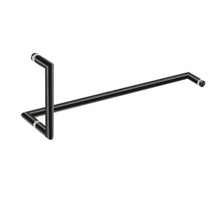 Czarny matowy pochwyt kabinowy podwójny EXTRA M116-GL0738