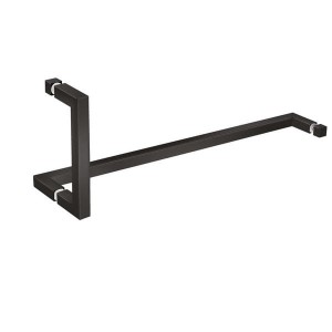 Czarny matowy pochwyt kabinowy podwójny EXTRA M116-GL0728