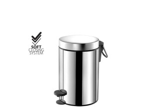 Inox kosz 3L na śmieci łazienkowy z łagodnym opuszczaniem