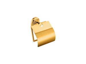 Złoto 24K retro uchwyt na papier toaletowy z klapką VINTAGE