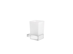 Chrom kubek na szczoteczki naścienny MINIMAL