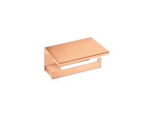 Rose gold 24K uchwyt prosty na papier toaletowy z klapką MONOGRAMM