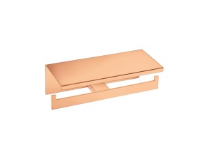 Rose gold 24K podwójny uchwyt na papier toaletowy z klapką MONOGRAMM