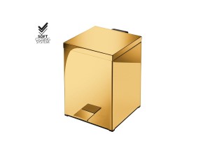 Złoto 24K kosz 5L na śmieci łazienkowy z łagodnym opuszczaniem