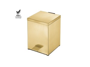 Złoto jasne półmat kosz 5L na śmieci łazienkowy z łagodnym opuszczaniem