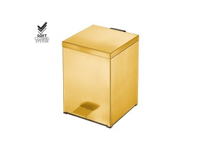 Złoto 24K półmat kosz 5L na śmieci łazienkowy z łagodnym opuszczaniem