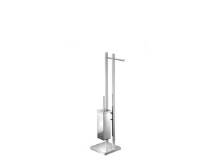 Chrom stojak łazienkowy na papier + szczotka wc  A03-508