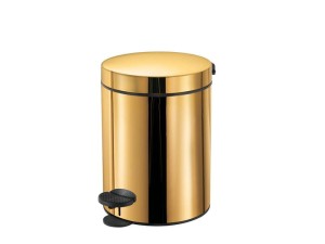 Złoto 24K kosz 5L na śmieci zamykany